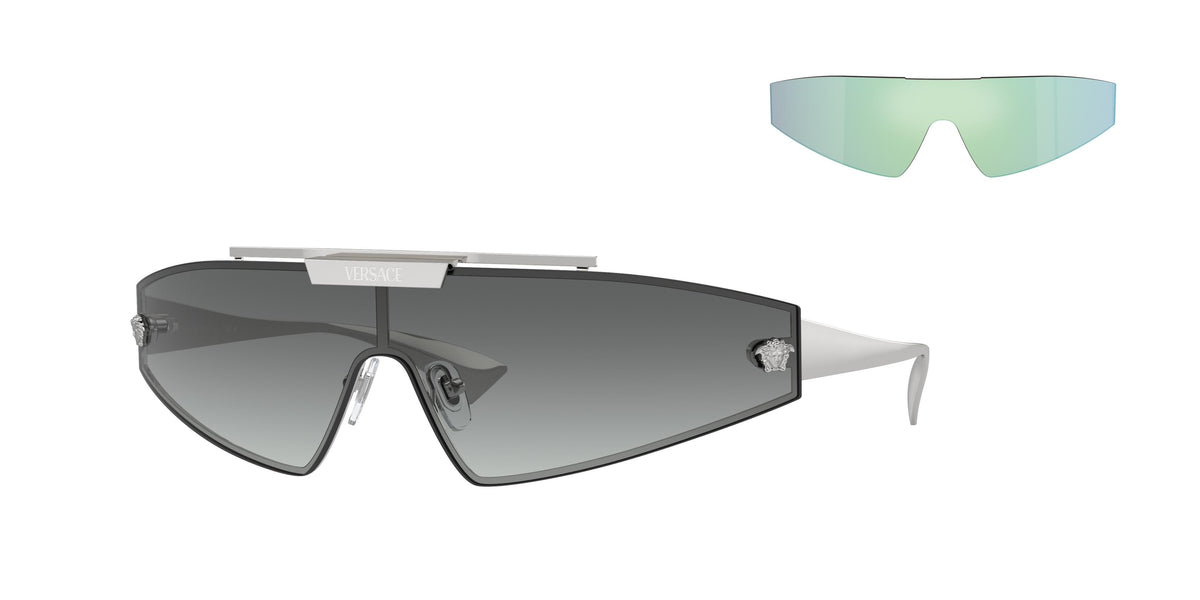 Price Firm! Versace Sunglasses, New 265 Amazon.com: Versace VE 2265 1002 Gold Metal Shield  main image 4