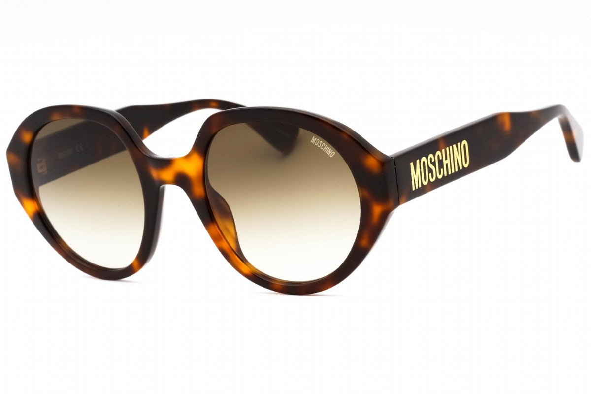 Moschino MOS126/S 005L 9K Round Sunglasses - Havana/Green Moschino Green Square Ladies Sunglasses MOS063/S 0086/QT 53  main image 4