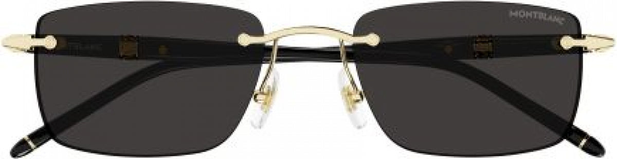 Montblanc Rectangle Mens Black Tinted Sunglasses MB0344S 001 Montblanc MB0344S 006 Sunglasses - US main image 3