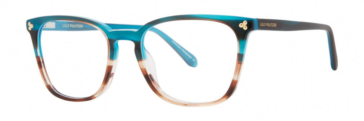 Lilly‎ Pulitzer Daylin Eyeglass Frames Teal Tortoise Handmade France 44 Alivia Eyeglasses Frames by Lilly Pulitzer main image 2