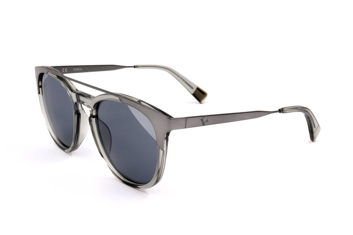 Authentic Furla Clear & Silver Sunglasses SFU244 Size 52[]21 Furla SFU244 Sunglasses main image 2