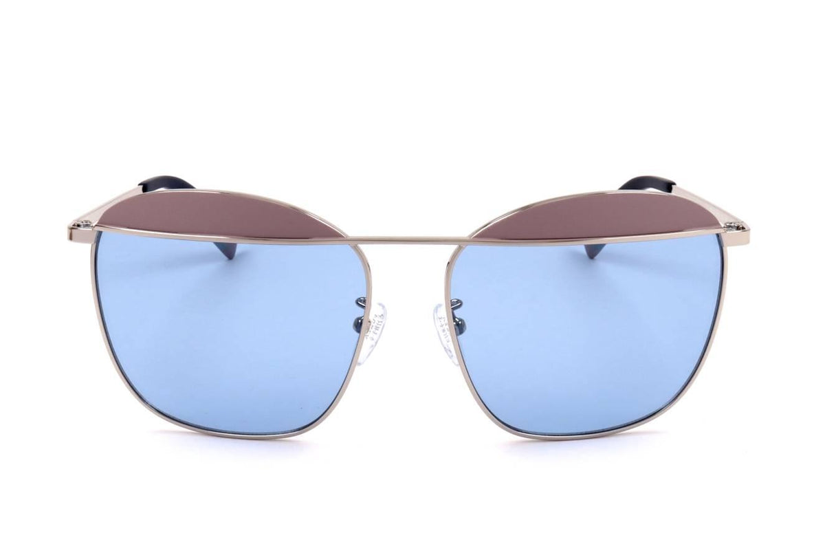 Furla SFU237 Sunglasses: Shiny Palladium/Pink, Blue Lenses Furla SFU237 Sunglasses main image 3