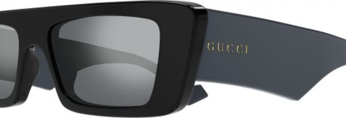NEW GUCCI GG1331S 002 BLACK UNISEX RECTANGULAR SUNGLASSES GUCCI Gucci NEW Gucci GG1331S Black Silver Slim Unisex Sunglasses  main image 3
