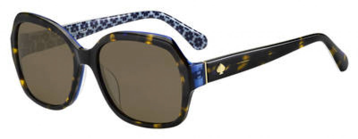 Kate Spade Amberlynne Sunglasses Oversized Square Bwflw Ogee Brown Crystal Kate Spade BRYNNE/G/S Square Sunglasses | EyeOns.com main image 2