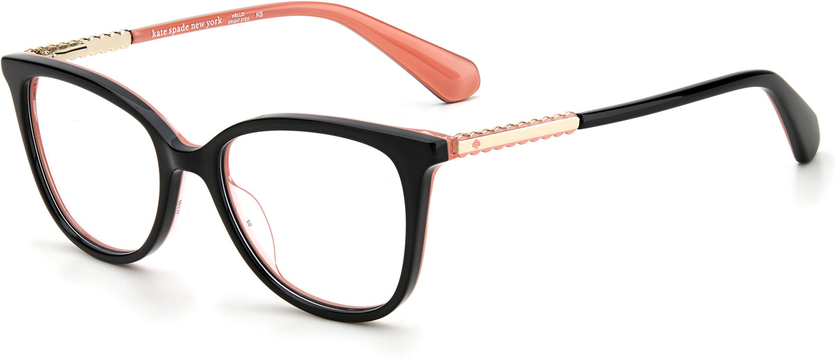 Kate Spade EYEGLASSES KSLIDAG-RHL-50 New with case Amazon.com: Kate Spade KS Brylie 7RM Black Red Heart Plastic  main image 2