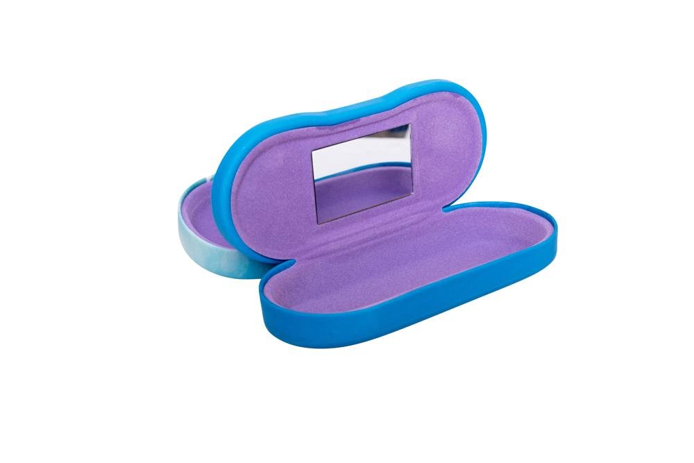 Beautiful Double Eyeglasses & Sunglasses Case with Mirror - designeroptics.com