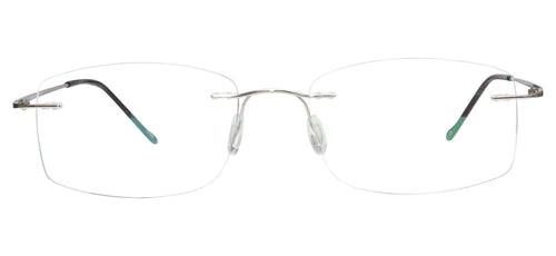 Blue Light Blocking Glasses Rectangle Rimless 201962 Eyeglasses Includes Blue Light Blocking Lenses - designeroptics.com