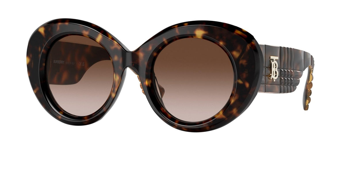 BURBERRY ブラウンオーバーサイズサングラスBE4370U MARGOT Burberry Margot 4370U Sunglasses