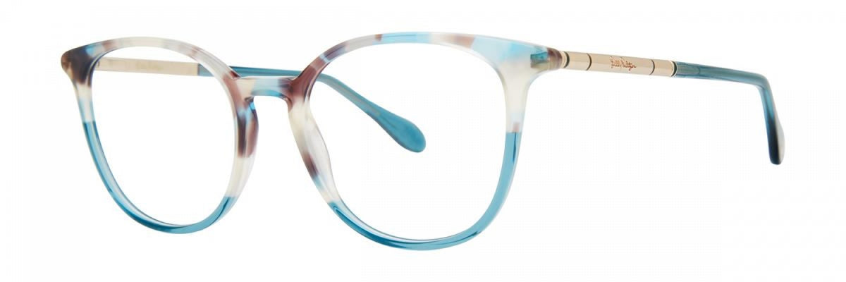 Lilly Pulitzer Used Frames- Tortoiseshell light blue glasses. Lilly Pulitzer LINDY Eyeglasses main image 4