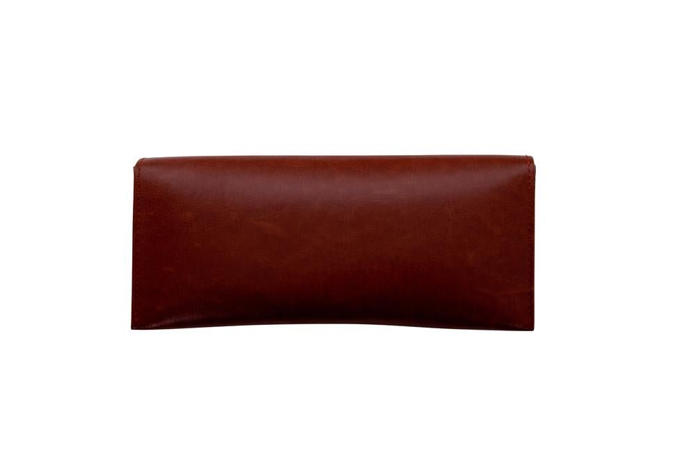 Eyeglass Case with Magnetic Closure - Executive Magnetic Eyewear Semi Hard Pouch � Protective Sunglasses Storage Case X-Large - Brown - designeroptics.com
