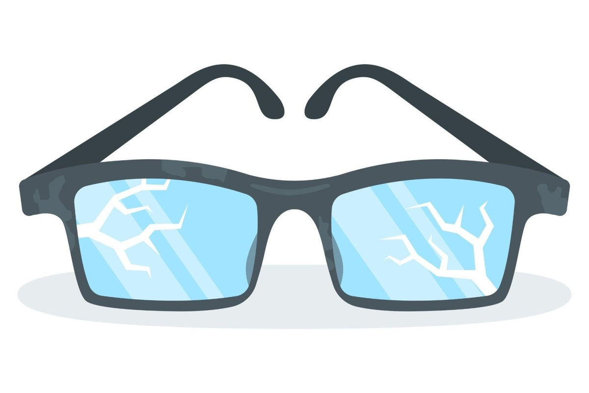 Crazed Lens Example Eyeglass Lenses Crazing - How to Prevent it? | Designer Optics
