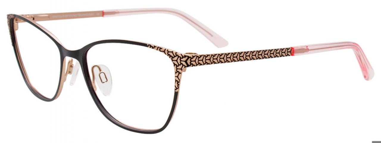 90 - Matt Black & Pink Gold Trim