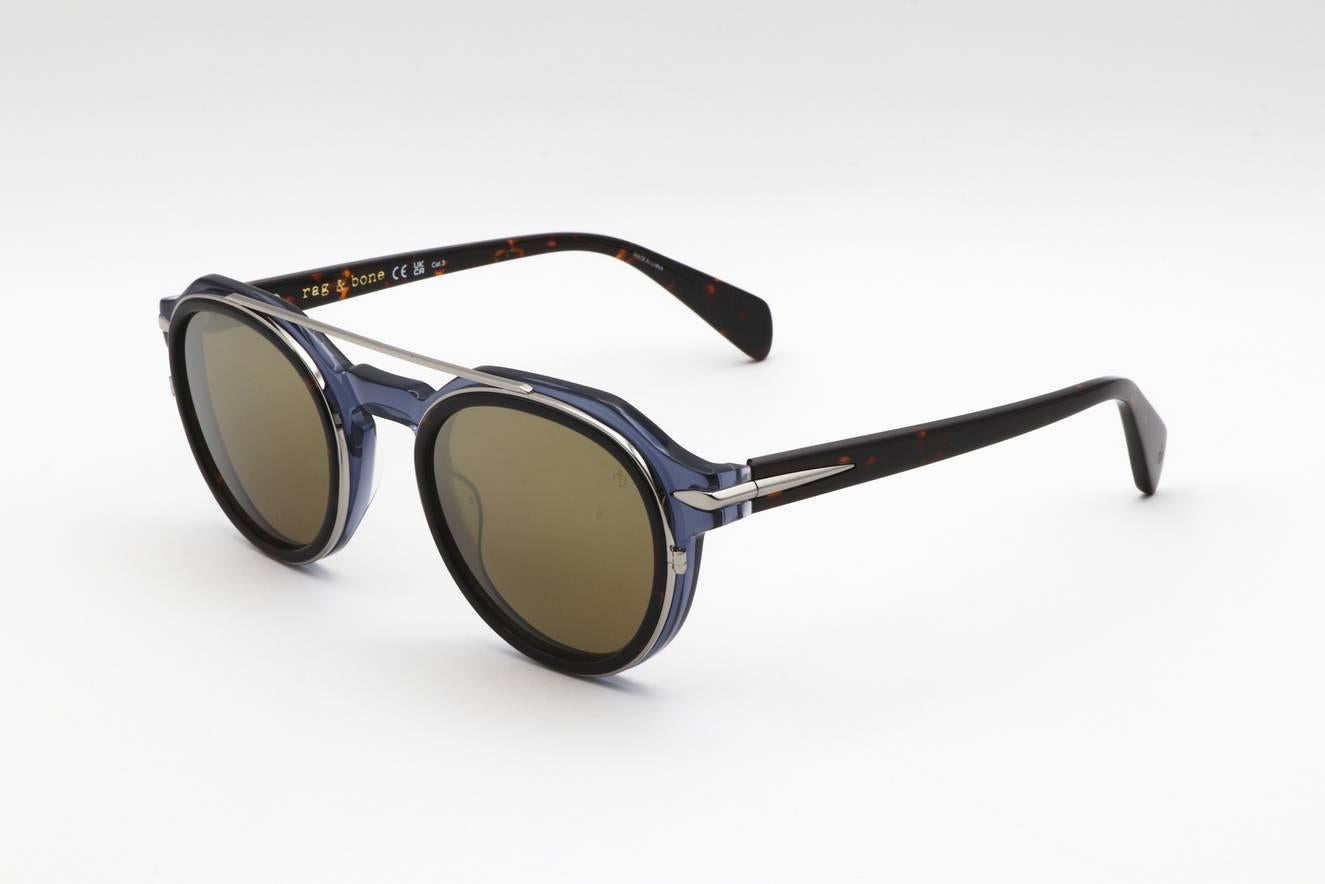 Rag & Bone Aviator Sunglasses Black Frame Tortoise Arms Rag And Bone Rag & Bone Men main image 4