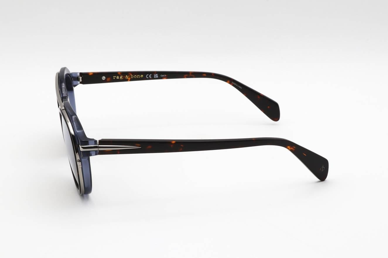 Rag & Bone Aviator Sunglasses Black Frame Tortoise Arms Rag And Bone Rag & Bone Men main image 2