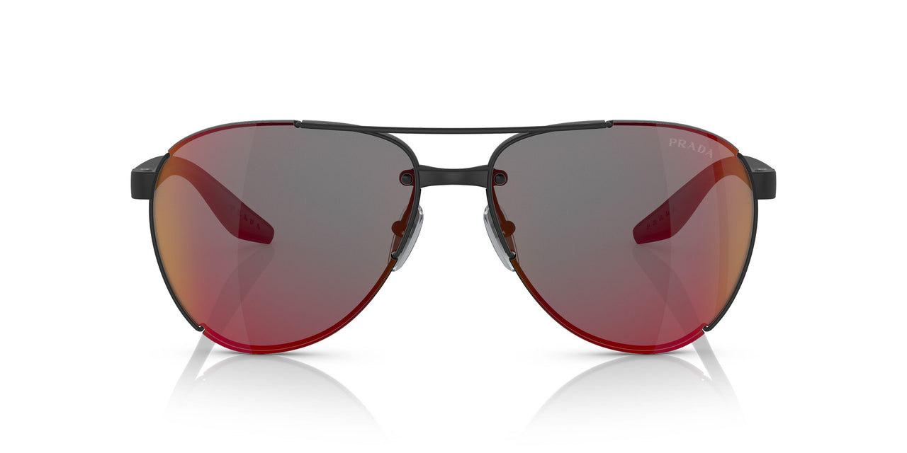 1BO08F - Black - Dark Grey Mirror Blue/red