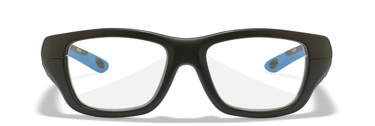YFFLA04T Matte Black W Lightning / Electric Blue Temples