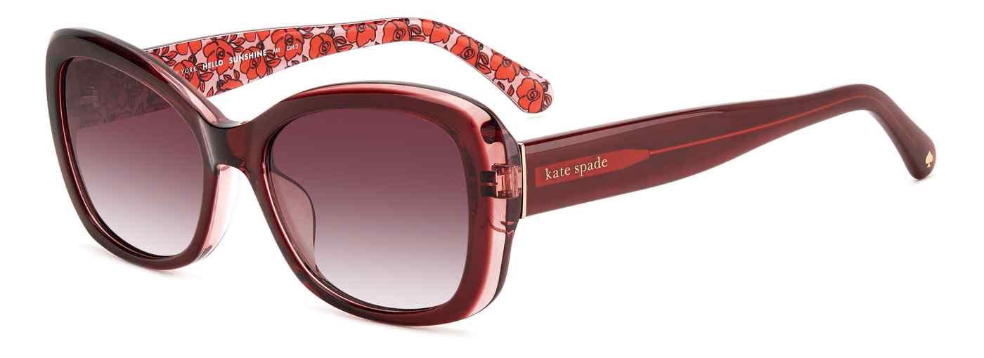 KATE SPADE Rowen Gradient Burgundy Oval Sunglasses #34 kate spade new york Red Sunglasses for Women for sale | eBay main image 2