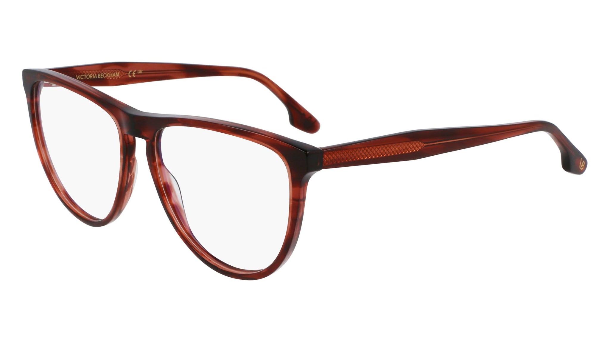 New Victoria Beckham Eyewear VB2672 Striped Red Brown RX Glasses Kits.com -- Victoria Beckham VB2672 main image 3