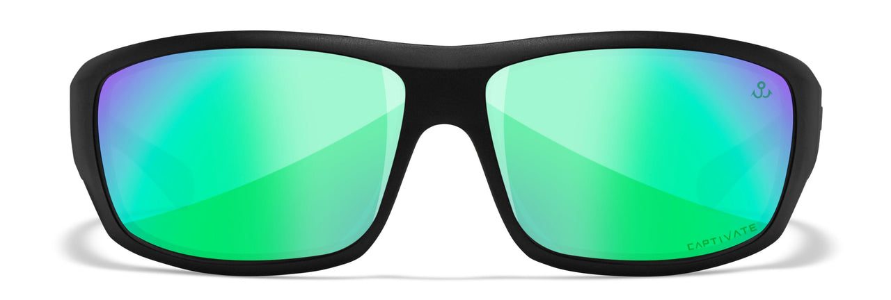 ACOME22 - Wheeler Captivate Pol Green Mirror/matte Black Frame - Captivate Polarized Green Mirror