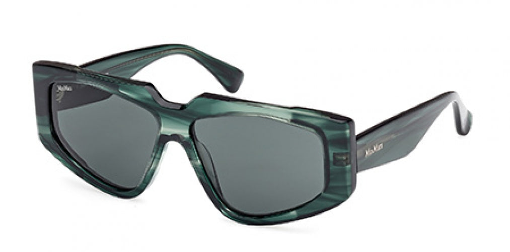 NIB Max Mara Glimpse6 Emerald Green Rectangular Designer Sunglasses w/ Case MaxMara MM0126 Sunglasses | Select Eyewear main image 3