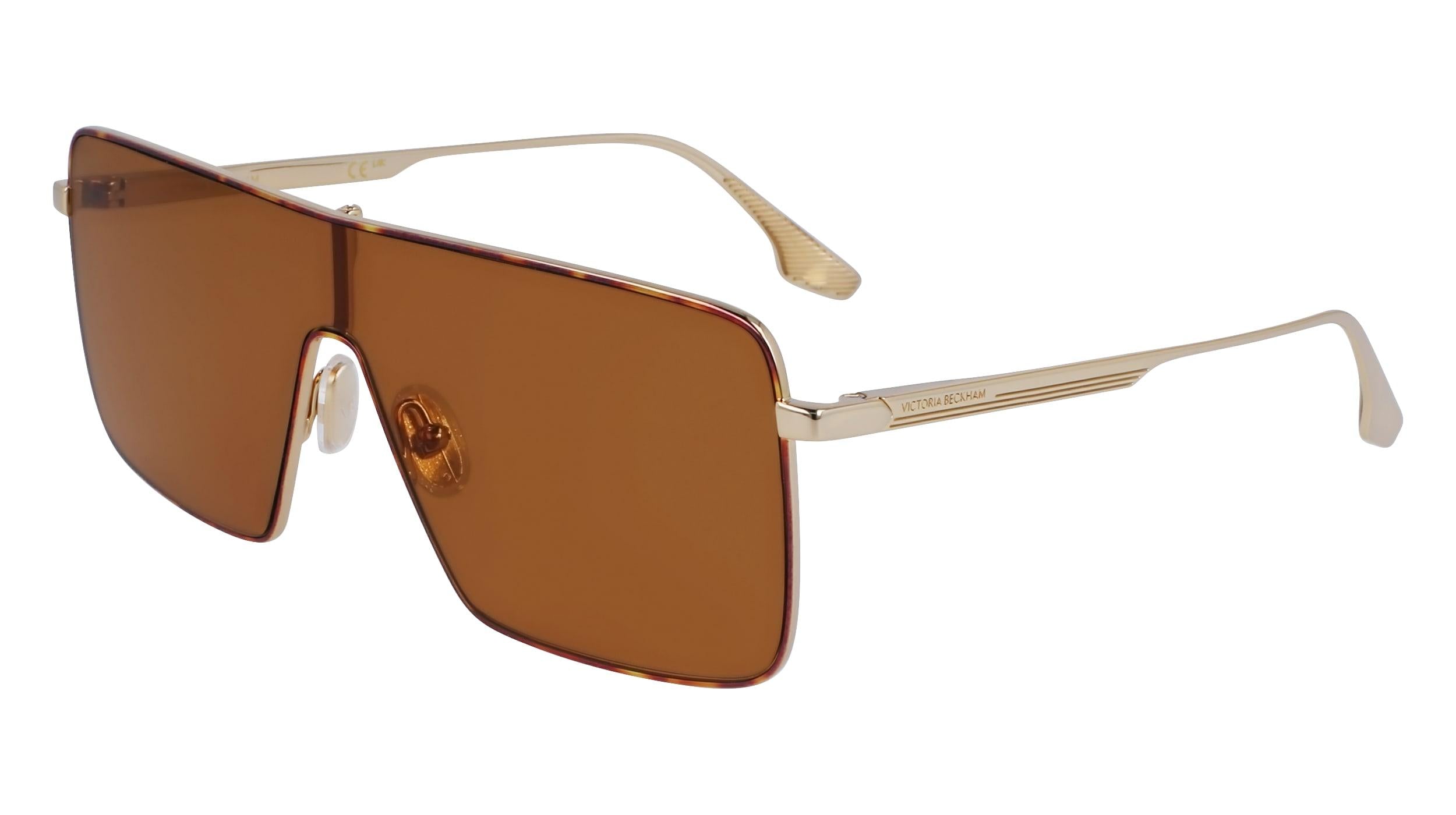 Victoria Beckham VB238S 701 Sunglasses Gold Shield Frame, Smoke Lenses Victoria Beckham Women main image 4