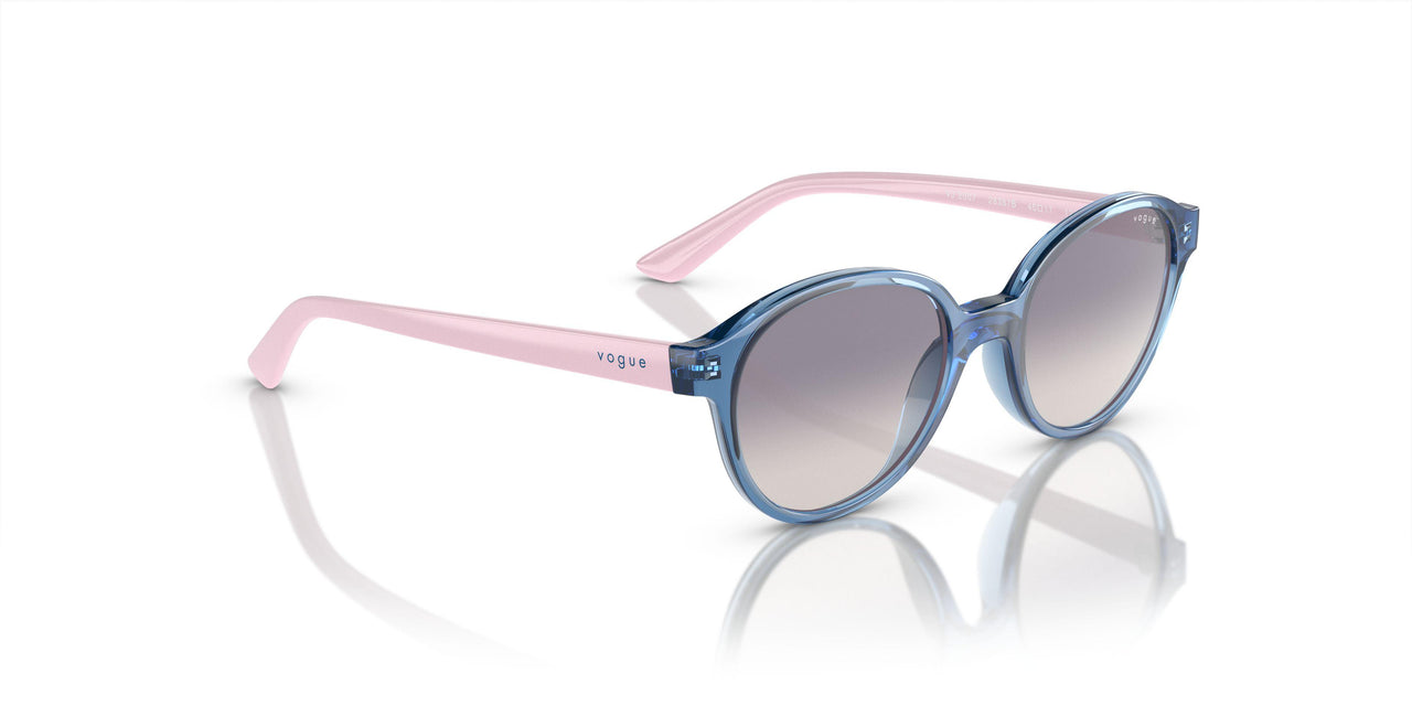 28387B - Blue - Clear Grad Lt Blue Mirr Silver