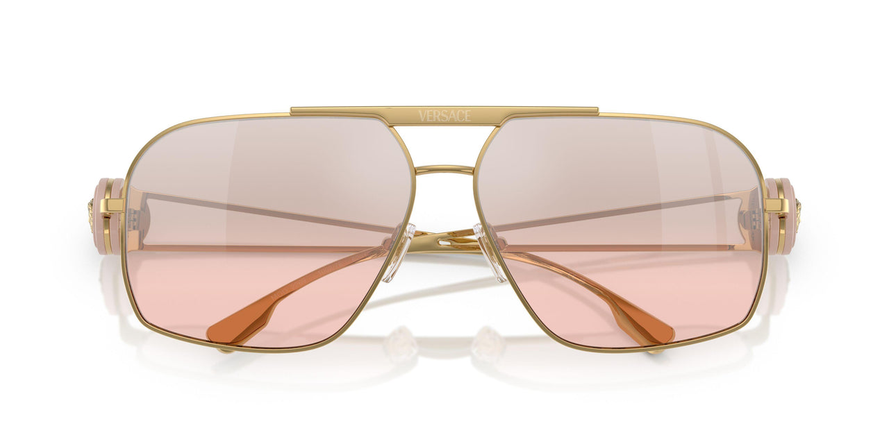 10027E - Gold - Light Pink Mirror Gradient Silver