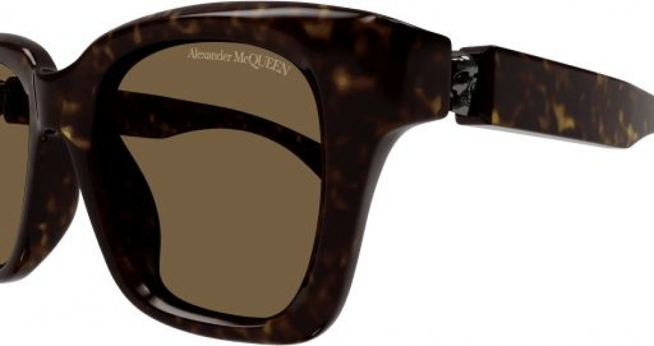 【関税&送料込】Alexander Mcqueen Black Acetate Sunglasses Alexander McQueen AM0432SA Sunglasses