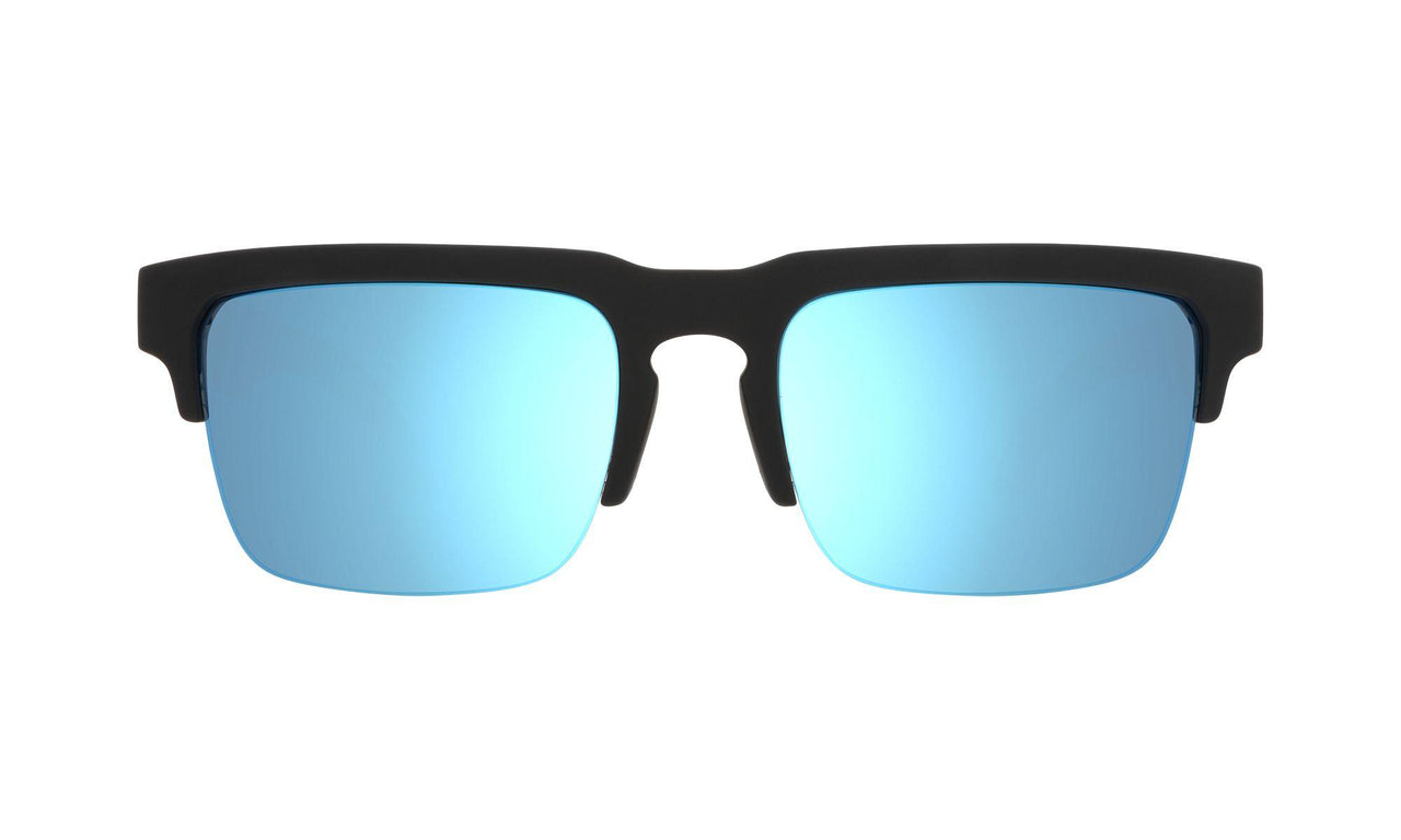 0000066 - Black Clear Matte - HD Plus Grey Green with Light Blue Spectra Mirror