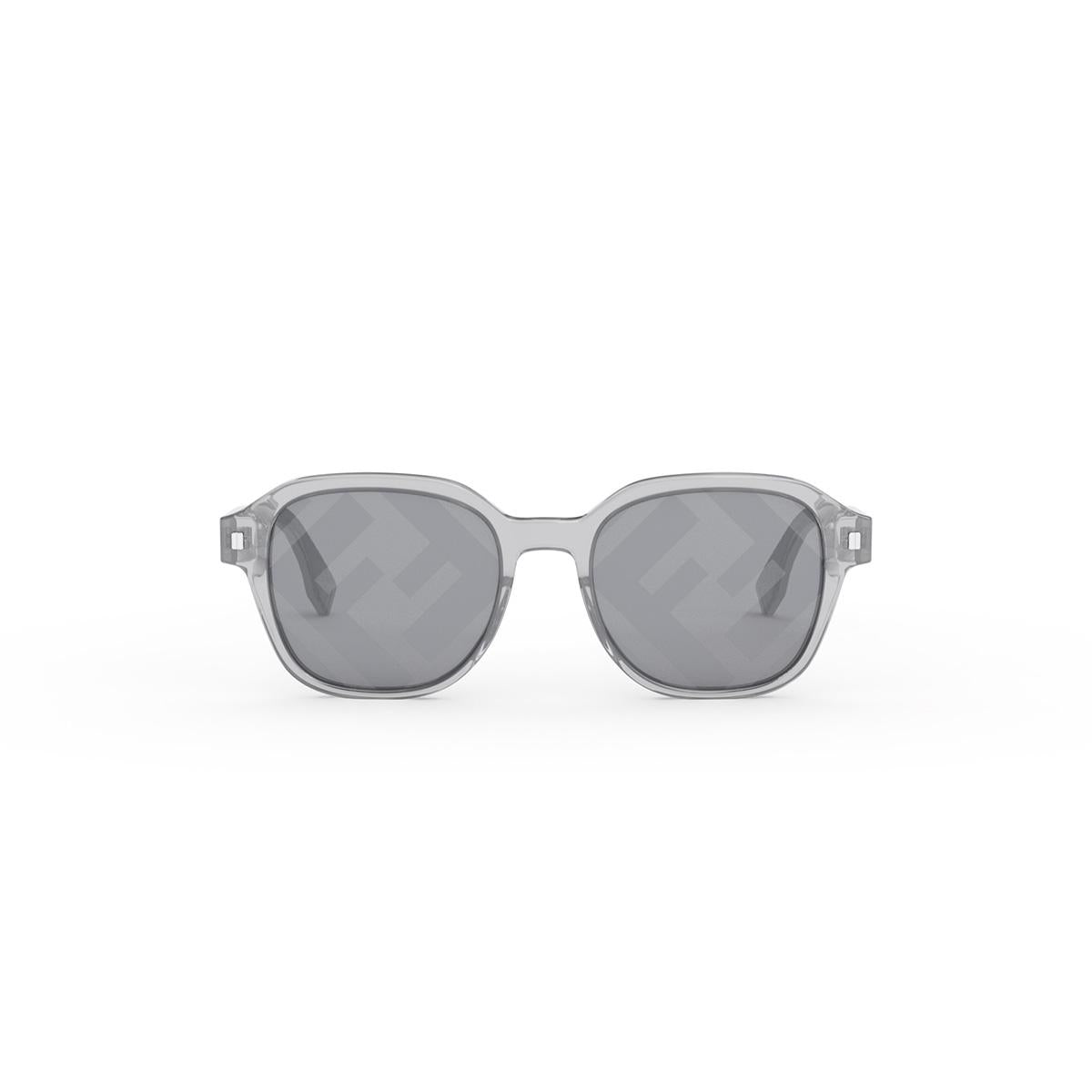 20C - Shiny Transparent Light Grey - Smoke with silver mirror