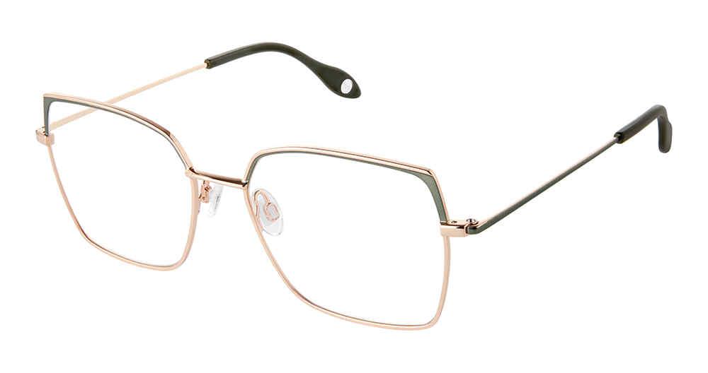 Fysh UK F 3720 Metal Ladies Eyeglasses S216 MOSS Rose Gold