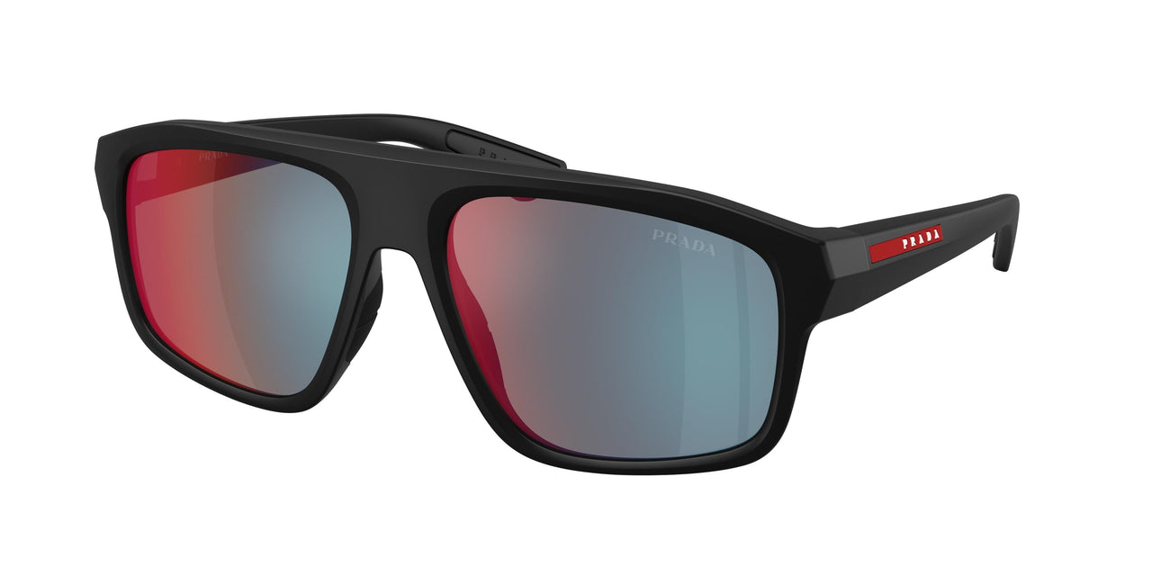 1BO08F - Black - Dark Grey Mirror Blue/red