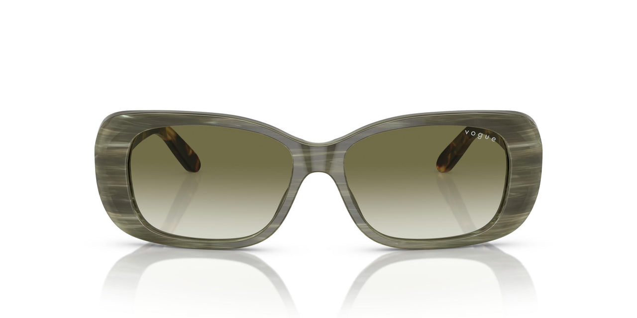 30728E - Green Horn - Clear Gradient Dark Green