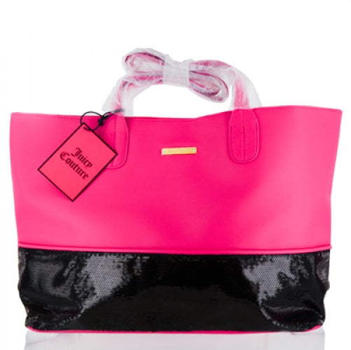 Juicy Couture Pink Black Tote Bag