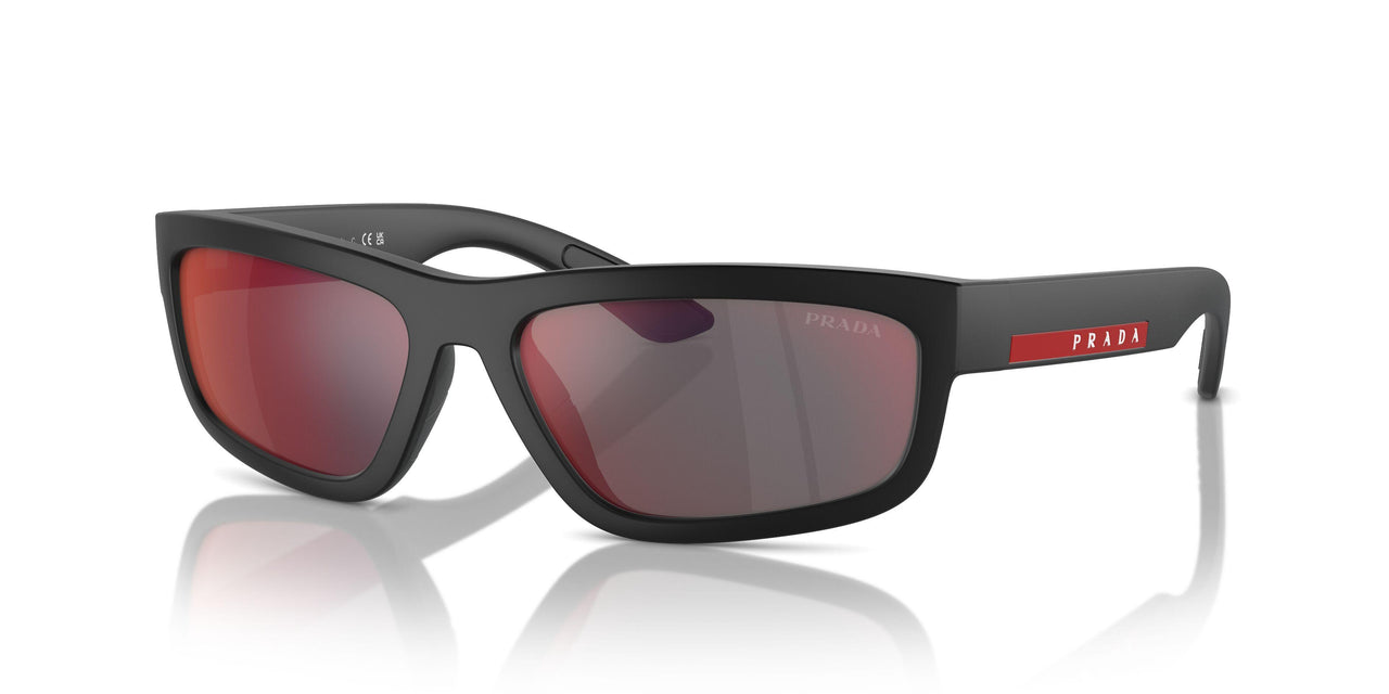 DG008F - Black - Dark Grey Mirror Blue/red