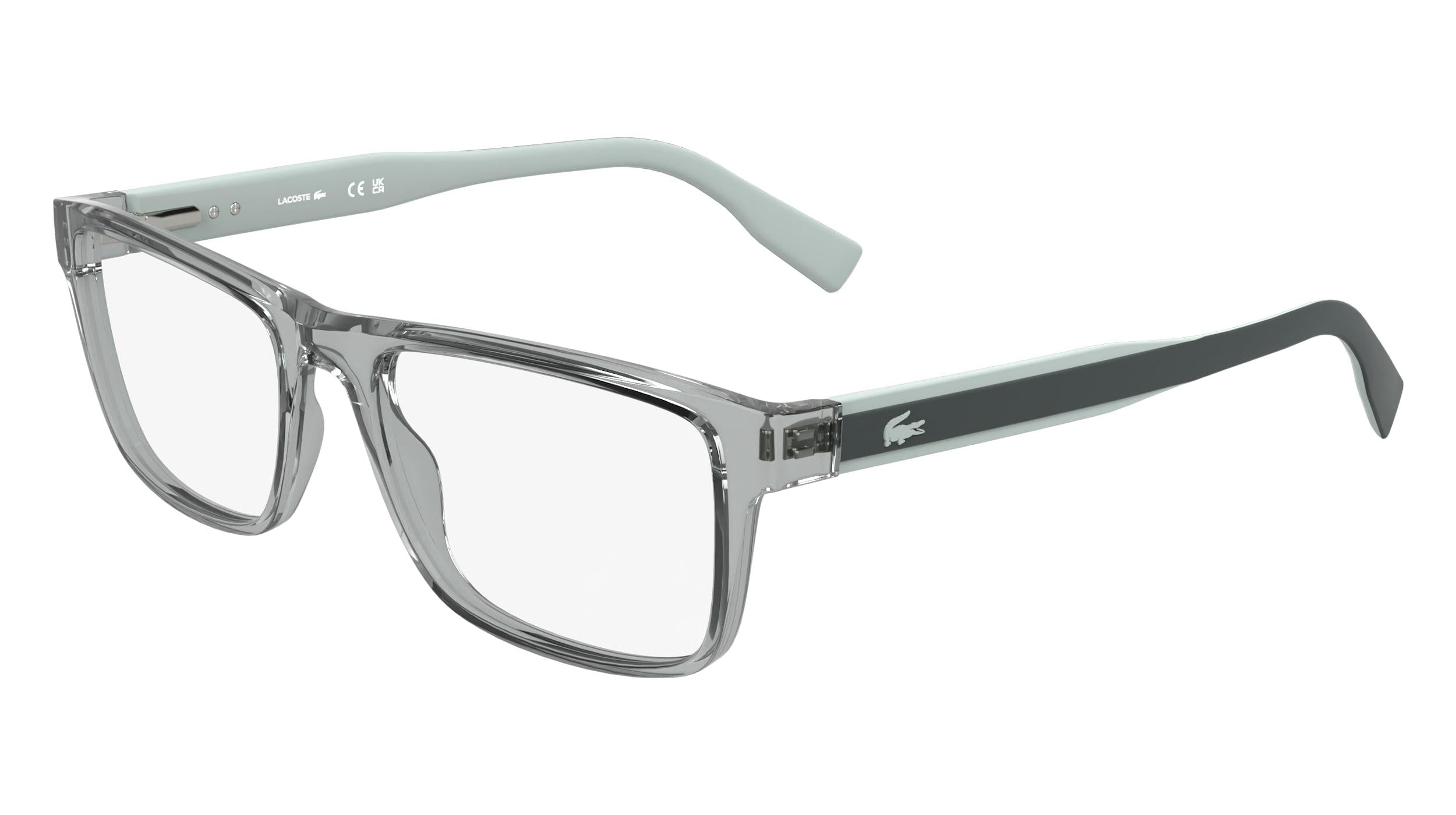 Lacoste L2132 317 Gray Rectangle Eyeglasses Clear Lenses 51mm Lacoste L2707 Glasses | Free Shipping and Returns | Eyeconic main image 3