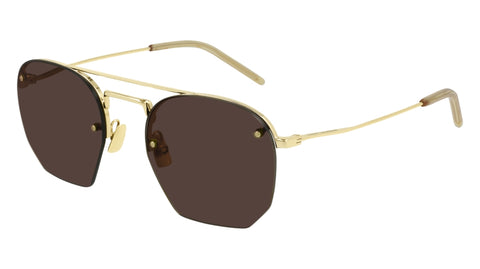 Saint Laurent SL 422 Sunglasses - Gold / Brown