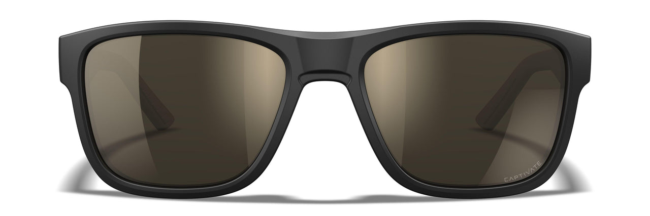AC6OVN14F Matte Black Front Tan Temples