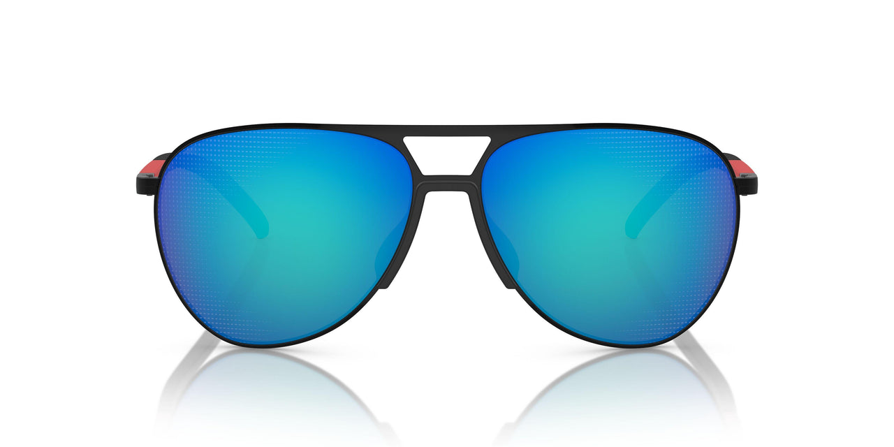 1BO08U - Black - Light Green Mirror Blue