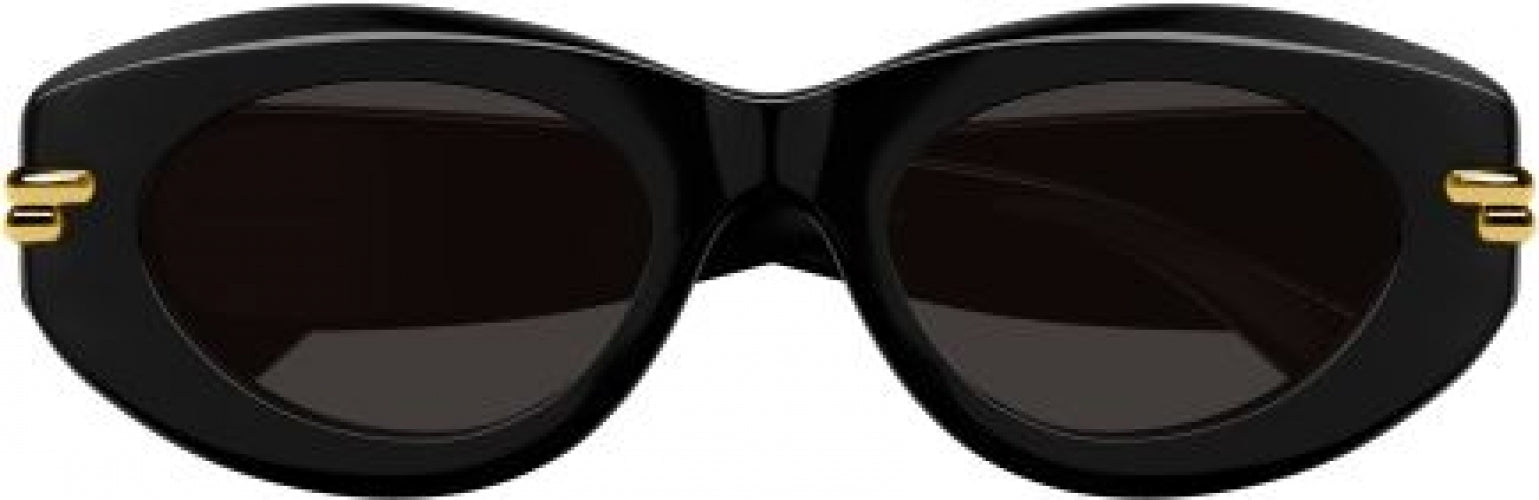 BOTTEGA VENETA オハルフレムサンクラス BV1322S 003 Bottega Veneta BV1322S M (51 - 21) with Brown lenses and