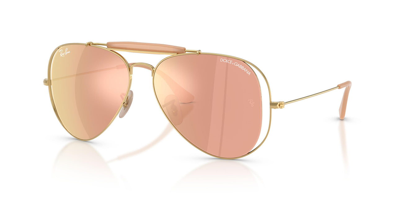 001/7J - Gold - Dark Brown Mirror Rose Gold