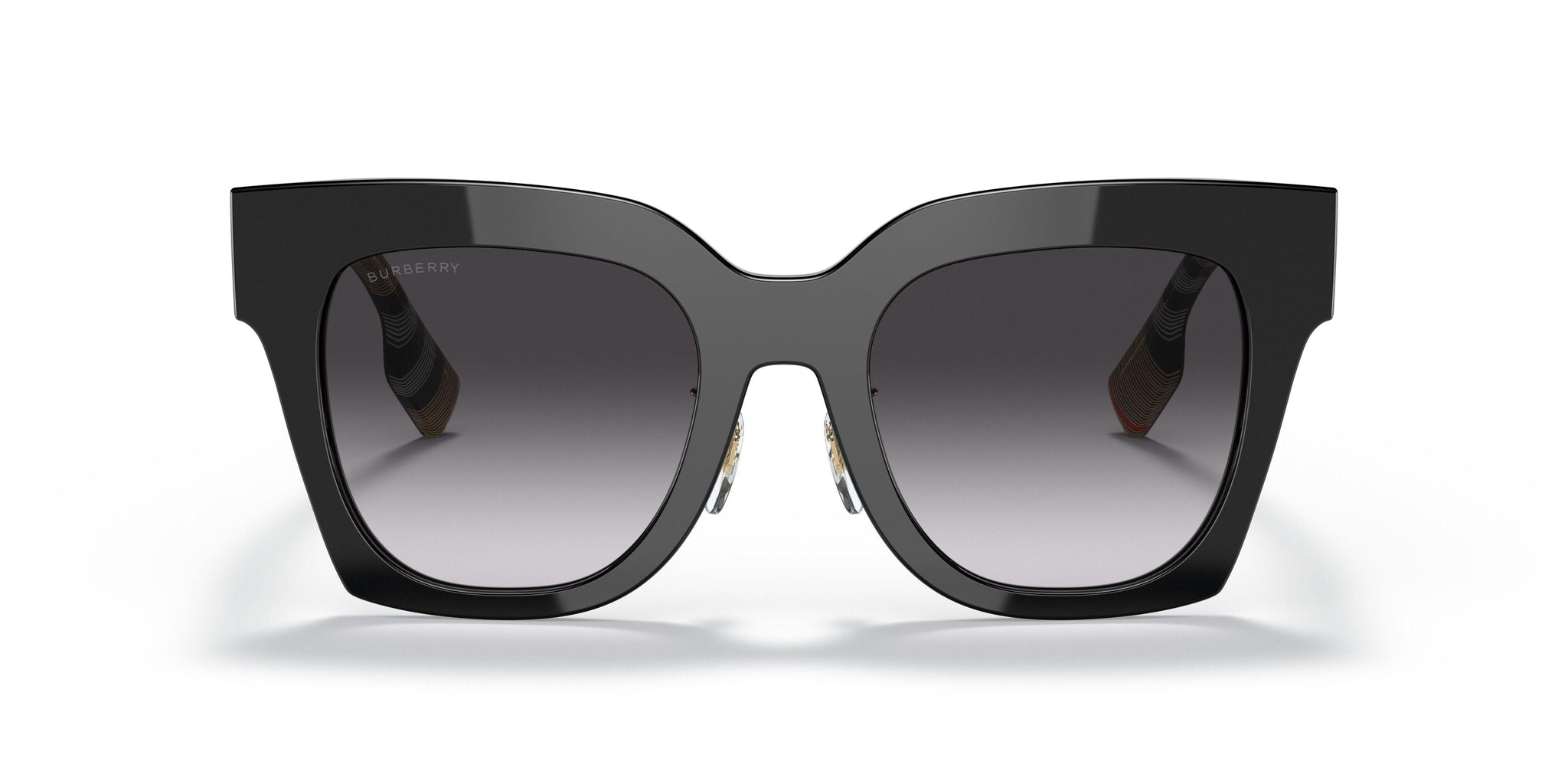 New Burberry Betty B4365-F 3977/8G Black Cat-Eye Sunglasses Burberry Kitty 4364F Sunglasses main image 4