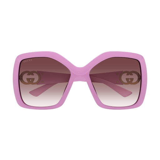 Gucci GG2015S 005 Square Sunglasses – Pink/Burgundy Gucci GG2015S 005 Sunglasses Pink Square Frame, Burgundy  main image 4