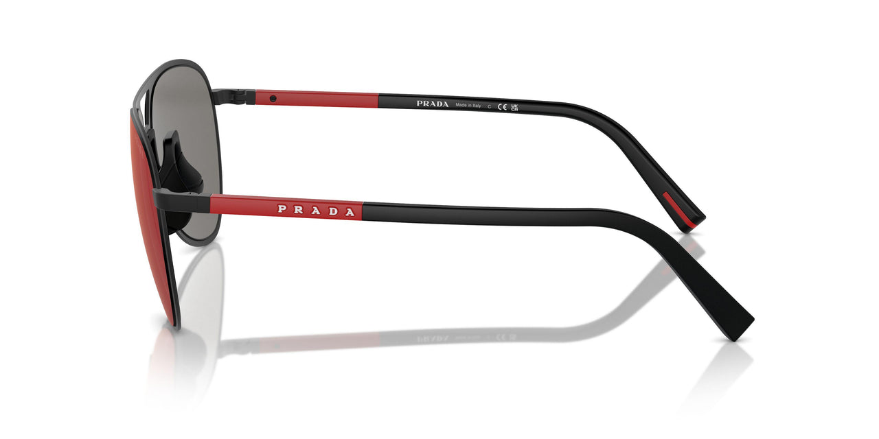 DG008F - Black - Dark Grey Mirror Blue/red