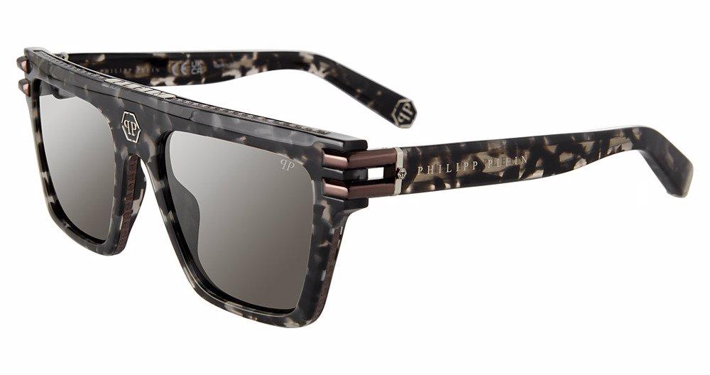Philipp Plein SPP108V Sunglasses Grey Havana Acetate Rectangular Philipp Plein SPP108V Sunglasses – Bluefly main image 3