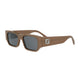 47A - Shiny Beige Sand Transparent - Smoke
