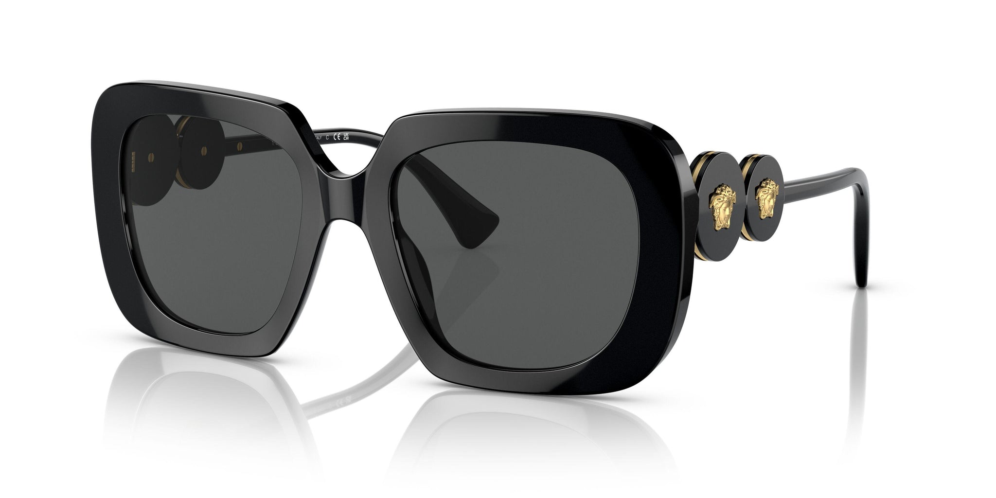 NEW VERSACE VE4434 538273 SQUARE SUNGLASSES MOD 4434 5382/73 DARK RED EYEWEAR Oversized sunglasses Versace Burgundy in Plastic - 46261365 main image 4