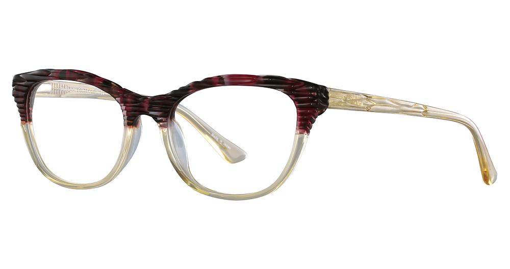 10 - Dark Brown & Raspberry Marbled & Light Crystal Yellow