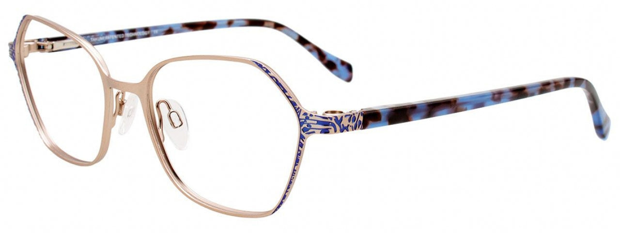 50 - Satin Gold & Blue / Blue Tortoise