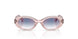 7218U0 - Pink - Clear Gradient Blue Mirror Red